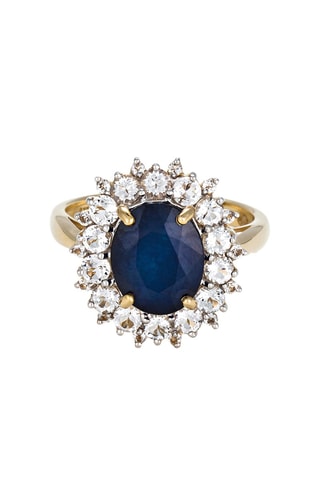 Anillo Soleil Bleu - Oro amarillo, topacio y zafiro