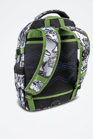 Mochila - Preto e branco - Coolpack - Branco, preto, azul e verde