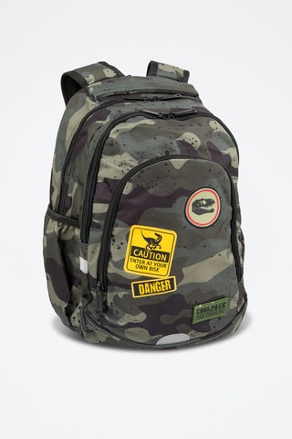 Sac à dos et trousse  -  Coolpack - Noir, vert et jaune