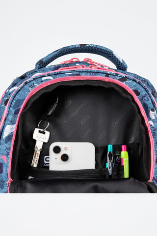 Sac à dos en jean  -  Coolpack - Rose et gris