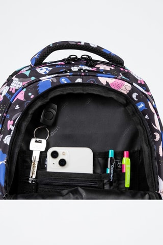 Mochila - Preto e rosa - Coolpack - Branco, preto, azul e rosa