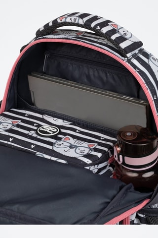 Mochila - Preto e branco - Coolpack - Branco, preto, rosa e cinzento