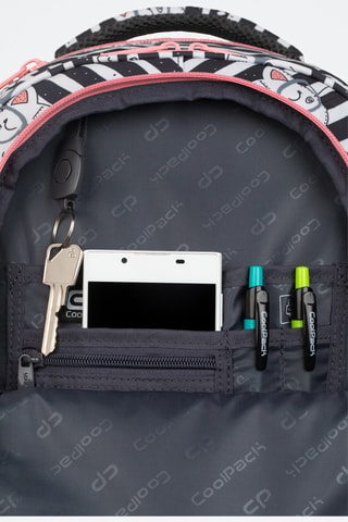 Mochila - Preto e branco - Coolpack - Branco, preto, rosa e cinzento