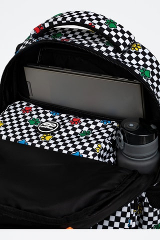 Mochila - Preto e branco - Coolpack - Branco, preto e vermelho