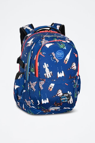 Mochila - Azul-real e branco - Coolpack - Branco, azul, verde e castanho