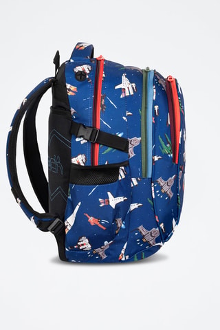 Mochila - Azul-real e branco - Coolpack - Branco, azul, verde e castanho