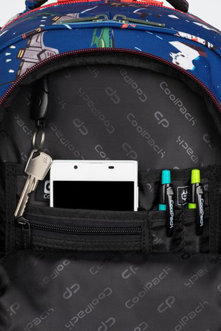 Mochila - Azul-real e branco - Coolpack - Branco, azul, verde e castanho