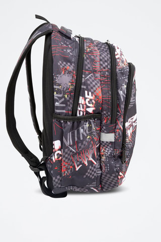 Sac à dos et trousse Speed Race  -  Coolpack - Noir, rouge et gris