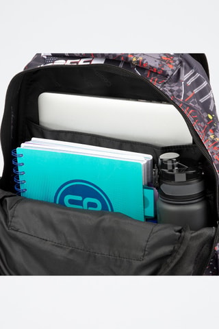 Sac à dos et trousse Speed Race  -  Coolpack - Noir, rouge et gris