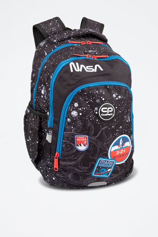 Mochila e estojo Nasa - Preto - Coolpack - Branco, preto, vermelho e azul