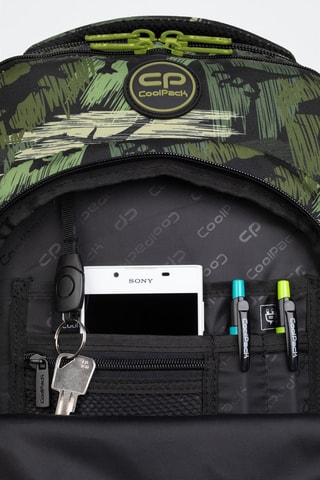Sac à dos à roulettes  -  Coolpack - Noir, vert et gris