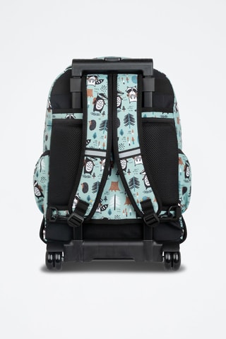 Sac à dos à roulettes  -  Coolpack - Noir, beige et bleu