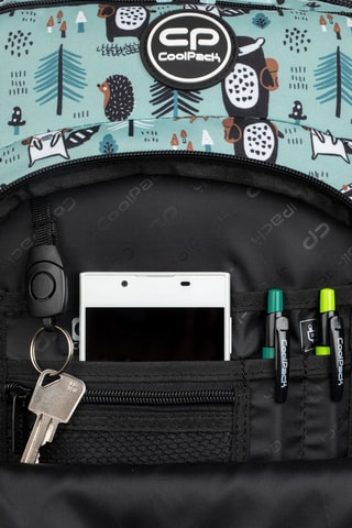 Sac à dos à roulettes  -  Coolpack - Noir, beige et bleu