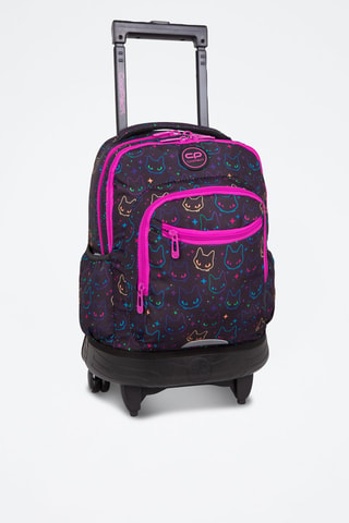Sac à dos à roulettes  -  Coolpack - Noir, violet et rose
