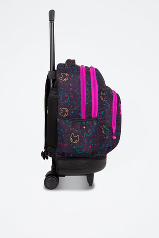 Sac à dos à roulettes  -  Coolpack - Noir, violet et rose