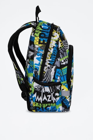 Mochila - Cinzento-escuro e turquesa - Azul e cinzento