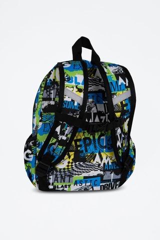 Mochila - Cinzento-escuro e turquesa - Azul e cinzento