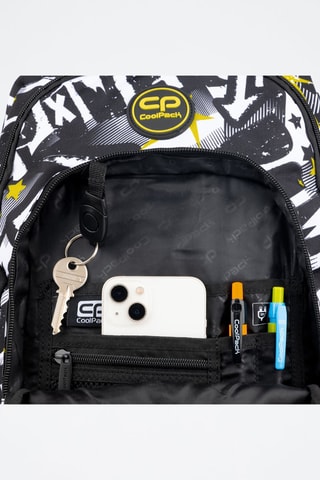 Mochila - Preto - Coolpack - Branco, preto e amarelo