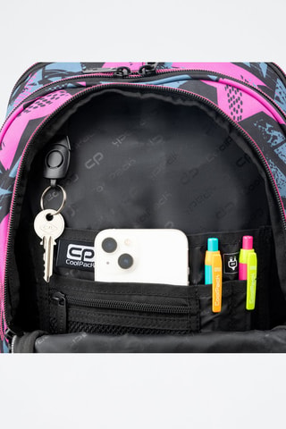 Sac à dos  -  Coolpack - Noir, bleu et rose