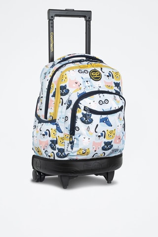 Sac à dos à roulettes  -  Coolpack - Blanc, bleu et jaune