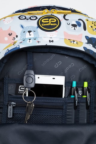 Sac à dos à roulettes  -  Coolpack - Blanc, bleu et jaune
