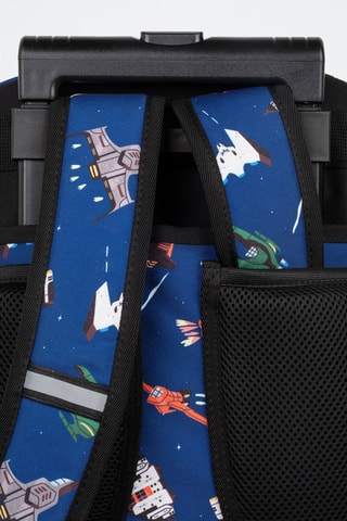 Sac à dos à roulettes  -  Coolpack - Blanc, bleu et orange
