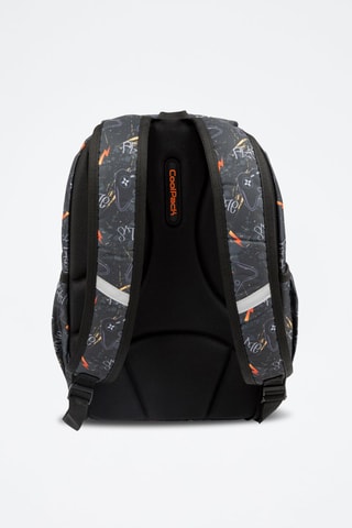 Sac à dos et trousse  -  Coolpack - Noir, orange et gris