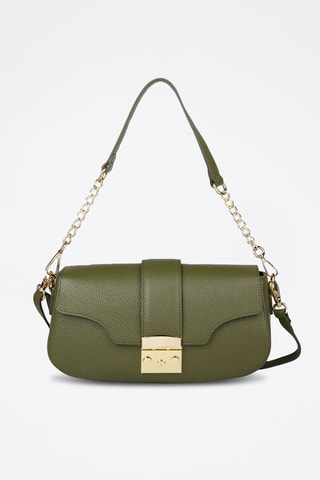 Sac porté épaule en cuir de veau - Vert