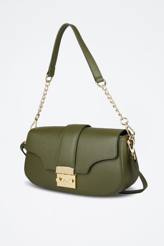Sac porté épaule en cuir de veau - Vert