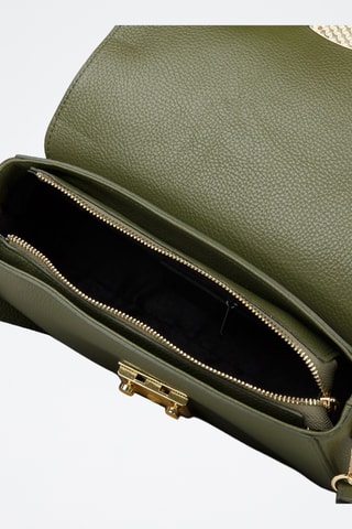 Sac porté épaule en cuir de veau - Vert