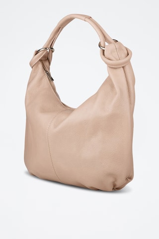 Sac porté épaule en cuir de veau - Beige