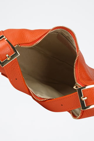 Sac porté épaule en cuir de veau - Marron