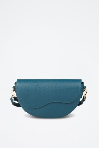 Sac bandoulière en cuir de veau - Bleu
