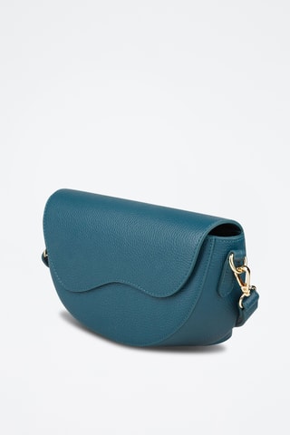 Sac bandoulière en cuir de veau - Bleu
