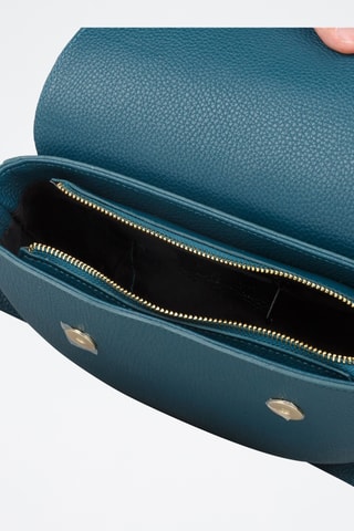 Sac bandoulière en cuir de veau - Bleu