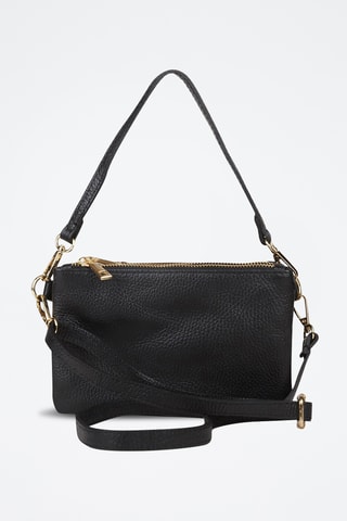 Sac porté épaule en cuir de veau - Noir