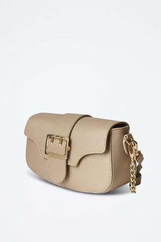 Sac porté épaule en cuir de veau - Beige