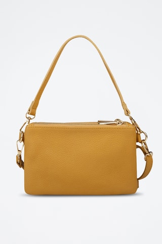 Sac porté épaule en cuir de veau - Jaune