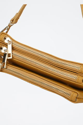 Sac porté épaule en cuir de veau - Jaune