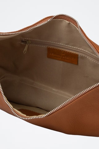 Sac porté épaule en cuir de veau - Marron