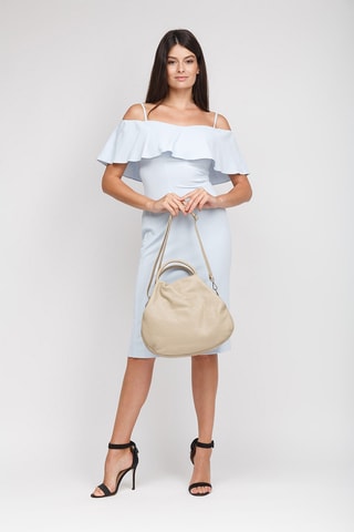 Sac à main en cuir de veau - Beige