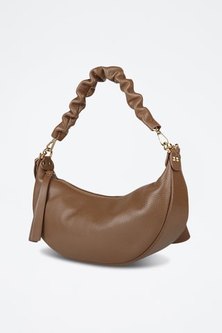 Sac porté épaule en cuir de veau - Taupe