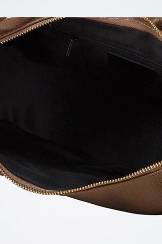 Sac porté épaule en cuir de veau - Taupe