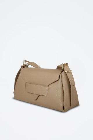 Sac porté épaule en cuir de veau - Beige