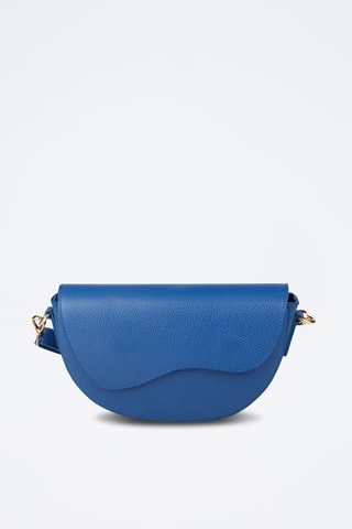 Sac bandoulière en cuir de veau - Bleu