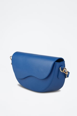 Sac bandoulière en cuir de veau - Bleu