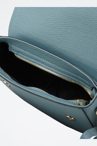 Sac bandoulière en cuir de veau - Bleu