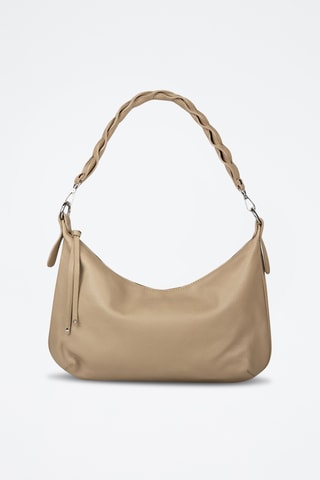 Sac porté épaule en cuir de veau - Beige