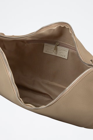 Sac porté épaule en cuir de veau - Beige