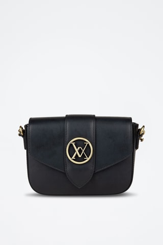 Sac bandoulière en cuir de veau - Noir